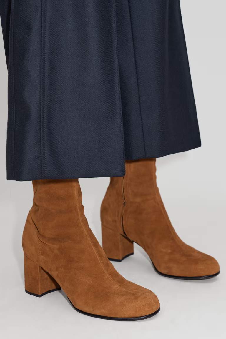 60s Suede High Ankle Boot