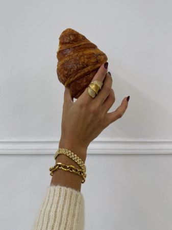 Anisa Sojka Gold Embellished Ring