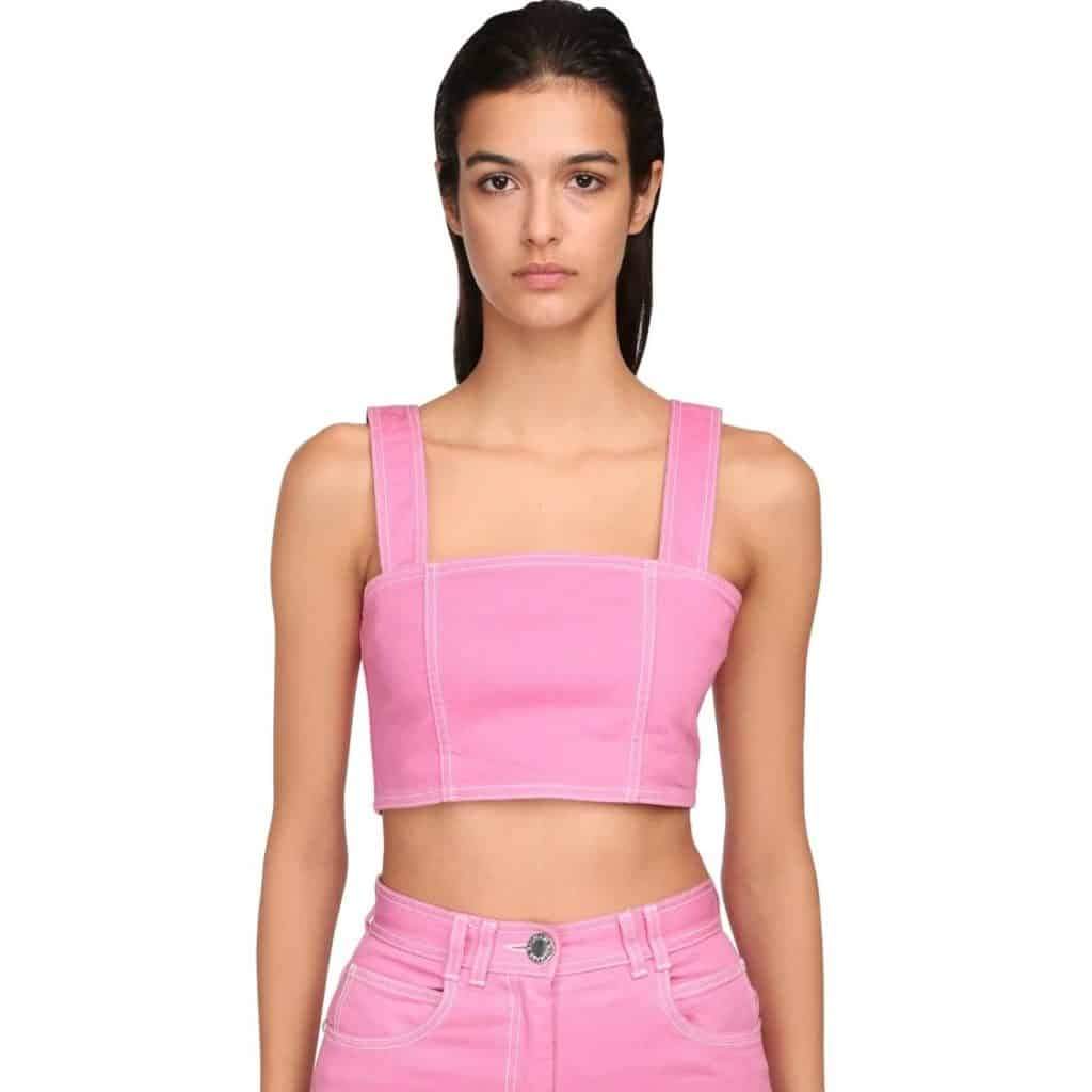 LuisaViaRoma Balmain Cotton Denim Crop Top Review