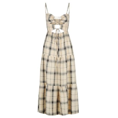Shona Joy Indra Linen Lace-Up Backless Midi Dress Review